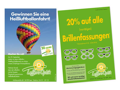 Leffers Optik, Image-Anzeige, Zeitungsbeilagen-Aktion