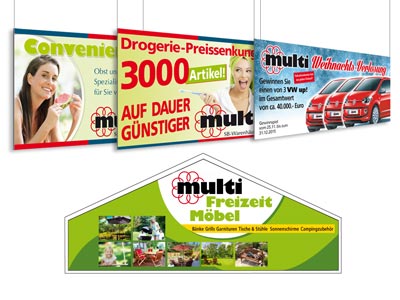 Multi Vollsortimenter Leer, Deckenhänger, Großplanen