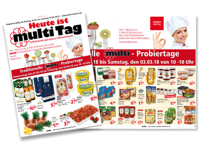 Multi Vollsortimenter Leer, Wöchentliche 16-seitige Beilage